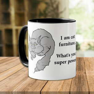 Mug Super puissance de chat drôle