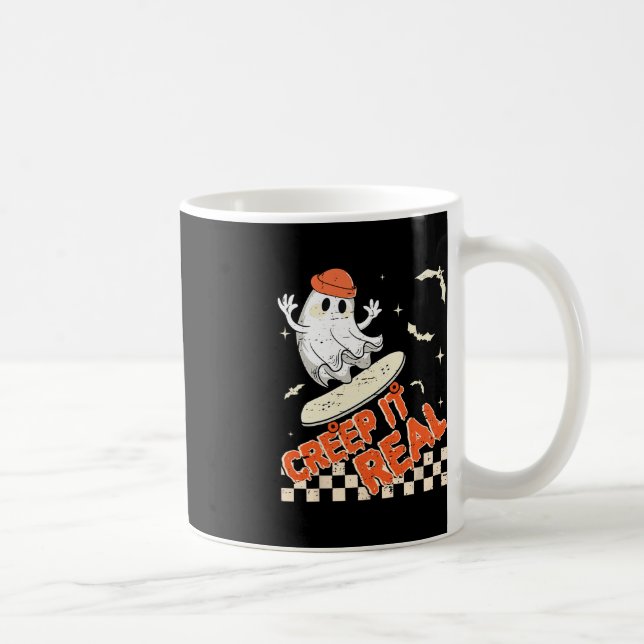 Mug Super Retro Ghost Halloween Creep It Real Boys Sk (Droite)