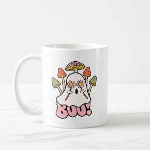 Mug Super Retro Mashrooms Halloween Boo Ghost Cute