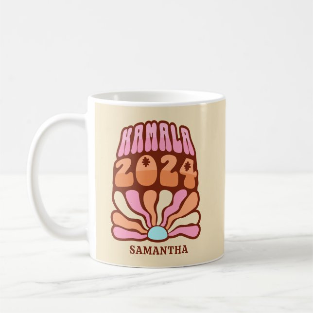 Mug Super Retro personnalisé Kamala Harris 2024 (Gauche)