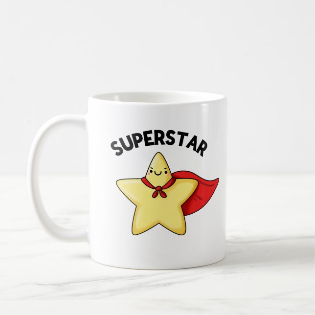 Mug Super Star Funny Astronomy Pun (Gauche)