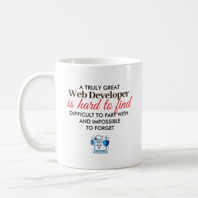 Mug Superbe cadeau personnalisé avec nom pour développ (Gauche)