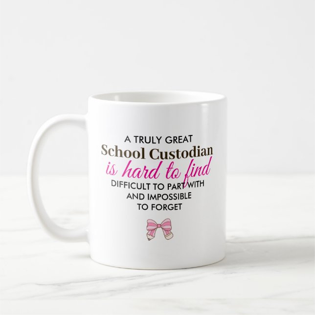 Mug Superbe Cadeau Personnalisé pour Gardien d'École (Gauche)