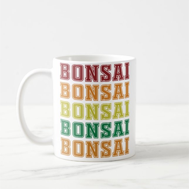 Mug Superbe conception de lettrage de bonsai Amour Jap (Gauche)