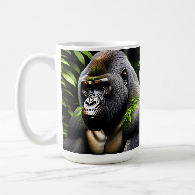Mug Superbe Gorille Argent - Jungle King (Gauche)