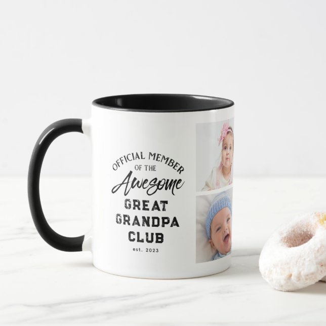 Mug Superbe Papapa Incroyable de Photo en Collage (Avec donut)