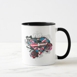 Mug Supergirl British Drapeau et Roses