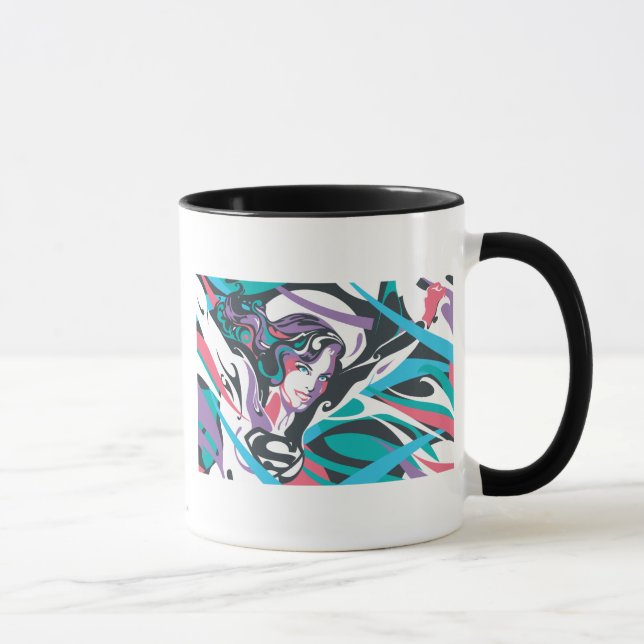Mug Supergirl Color Splash Swirls 2 (Droite)