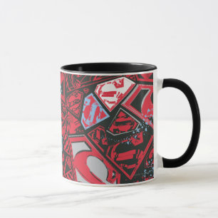 Mug Supergirl Stary Red Pattern