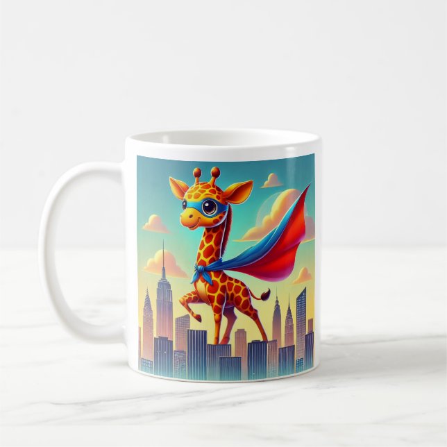 Mug Superhero Giraffe personnalisable (Gauche)