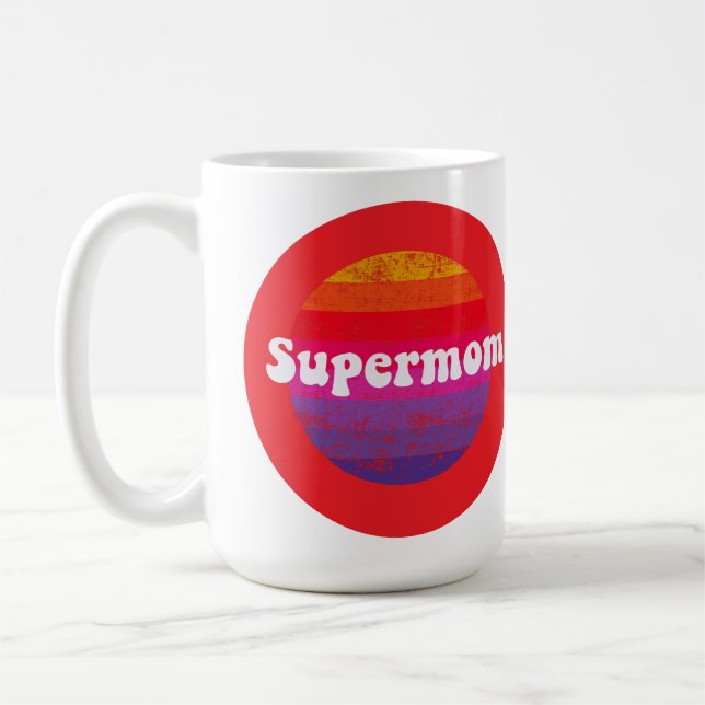 Mug Supermaman pour la meilleure fête des mères (Gauche)