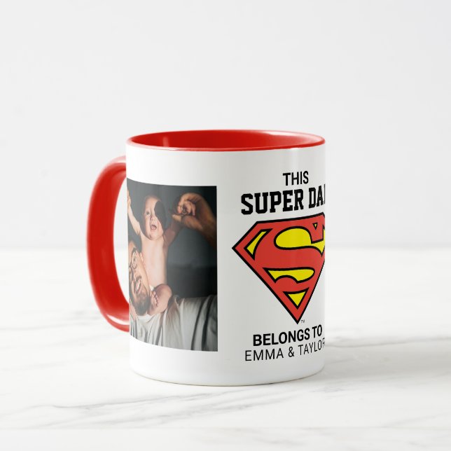 Mug Superman | "Ce Super Papa Appartient À" (Devant gauche)