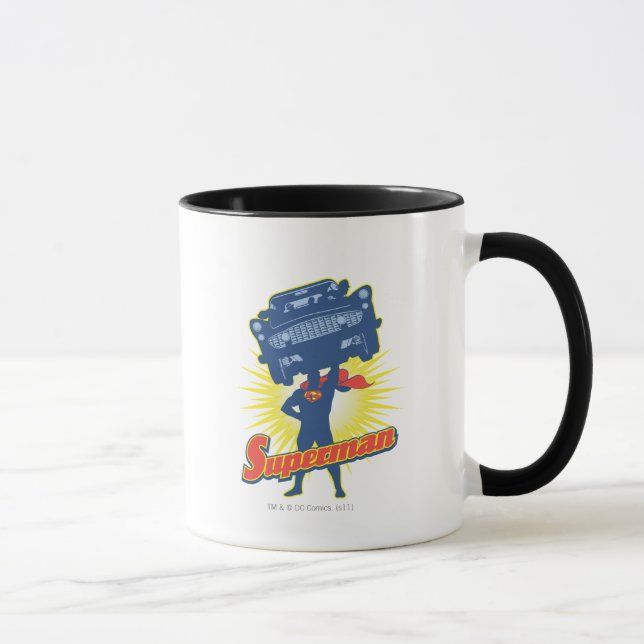 Mug Superman lève une voiture 2 (Droite)