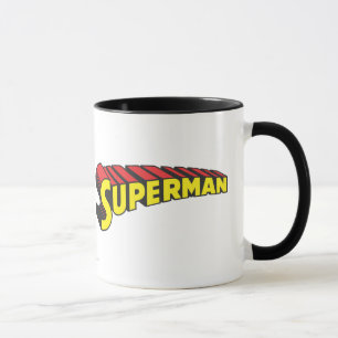 Mug Superman   Logo de lettres rouges jaunes