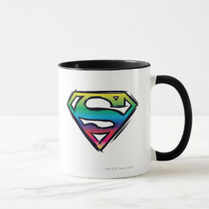 Mug Superman S-Shield Logo Arc en ciel