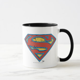 Mug Superman S-Shield Logo de Grunge de plan bleu