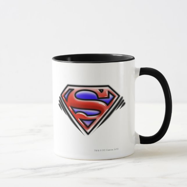 Mug Superman S-Shield | Logo Red Airbrush (Droite)