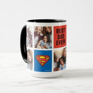Mug Superman S-Shield Meilleur papa photo Collage