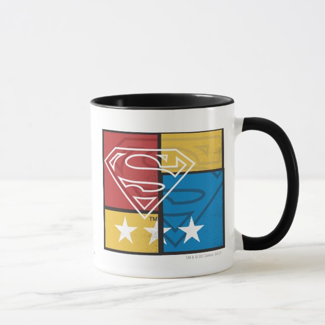 Mug Superman Shield avec étoiles (Droite)
