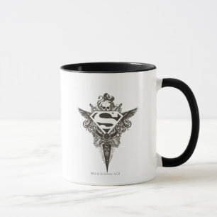 Mug Superman Stylisé   Logo blanc étoile et crâne