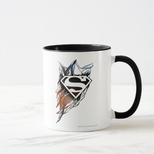 Mug Superman Stylisé | Logo bleu orange (Droite)