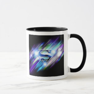 Mug Superman Stylisé Logo d'éclatement bleu brillan