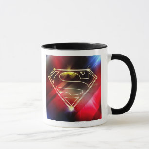 Mug Superman Stylisé Logo en plan jaune brillant