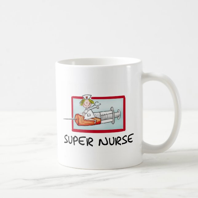 Mug supernurse - infirmière humoristique de bande (Droite)
