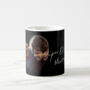 Mug SuperPAPA Cadeau tendance moderne photo noir