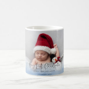 Mug Superposition photo Baby First Christmas
