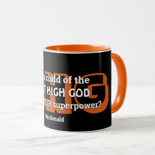 Mug Superpower LA PLUS HAUTE DIEU Personnalisé Black O