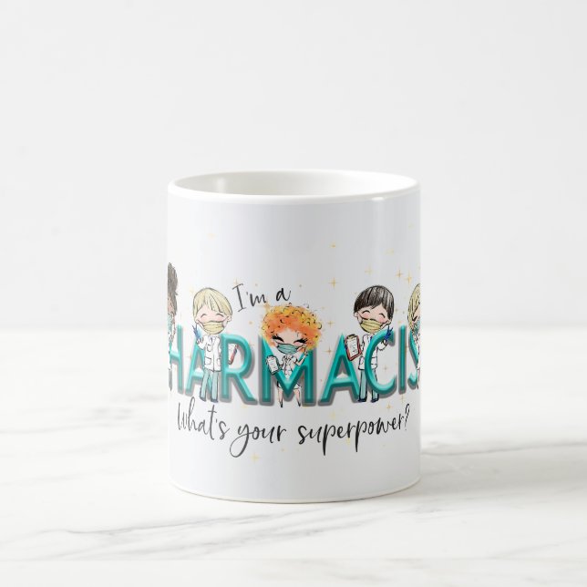 Mug Superpuissance du meilleur pharmacien (Centre)