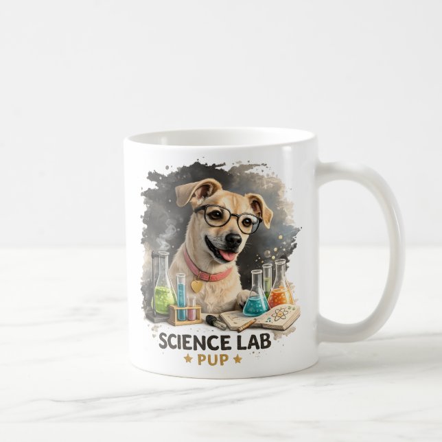 Mug Superstar du labo de science Chien mignon avec des (Droite)