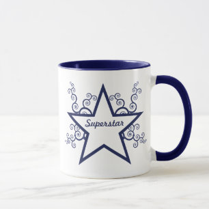 Mug Superstar Frottent Mug, Bleu foncé