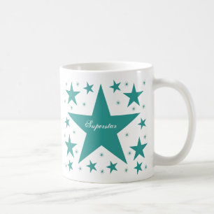 Mug Superstar Mug, Turquoise