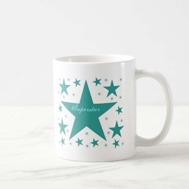 Mug Superstar Mug, Turquoise (Droite)