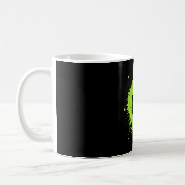 Mug Superstition du chat noir d'Halloween chats peureu (Gauche)