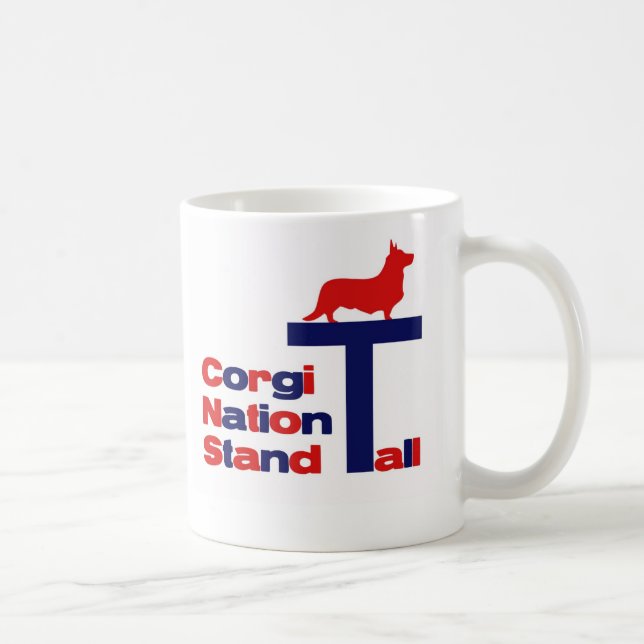 Mug Support de nation de corgi grand (Droite)