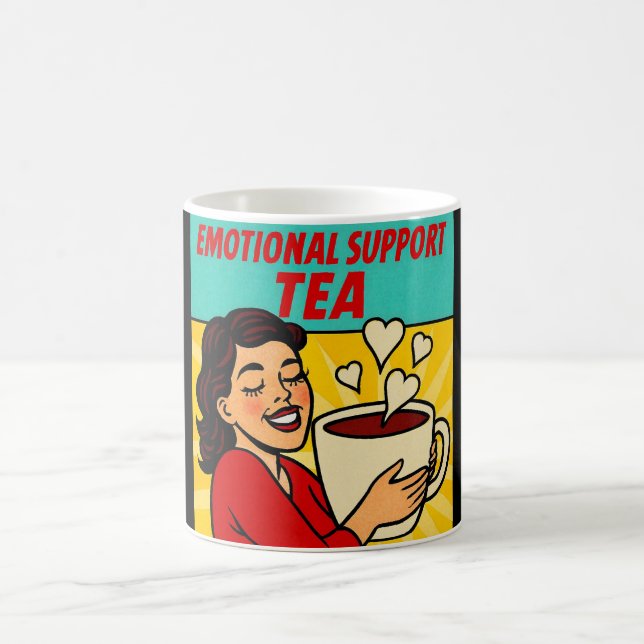 Mug Support émotionnel Tea Retro Pop Art (Centre)