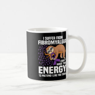 Mug Support Purple Ribbon Warrior Fibromyalgia