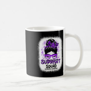 Mug Support Squad Messy Bun Butterfly Purple Ribbon Ov