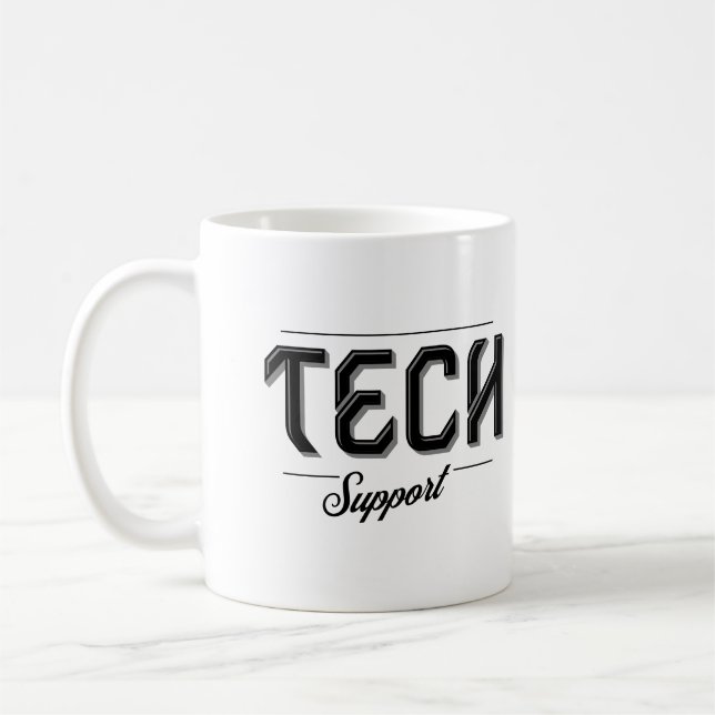 Mug Support technique Amusant Politique Nerd IT Tech W (Gauche)