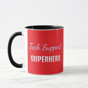 Mug Support technique Superhero Funny Humour Monogramm