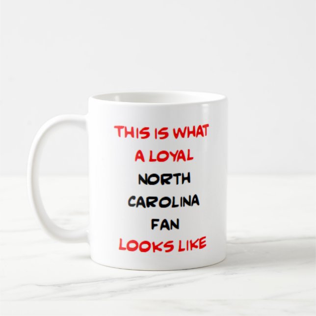 Mug supporter de Caroline du Nord, loyal (Gauche)