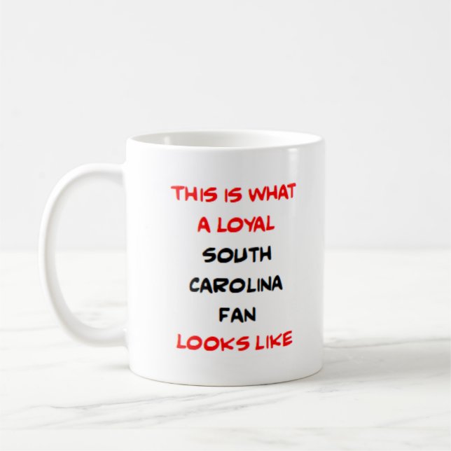 Mug supporter de Caroline du Sud, loyal (Gauche)