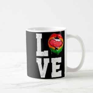 Mug Supporter de football drapeau ghanéen J'aime T Shi