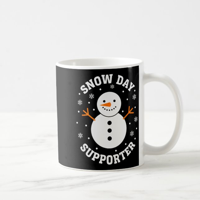 Mug Supporter de journée de neige de Noël Flocon de ne (Droite)
