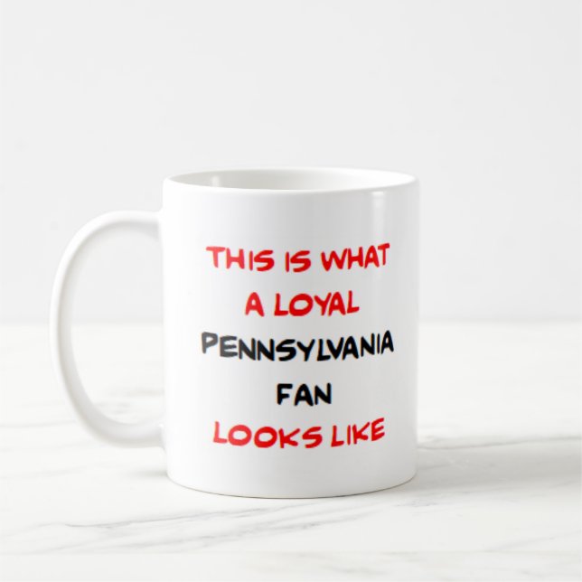Mug supporter de Pennsylvanie fidèle (Gauche)