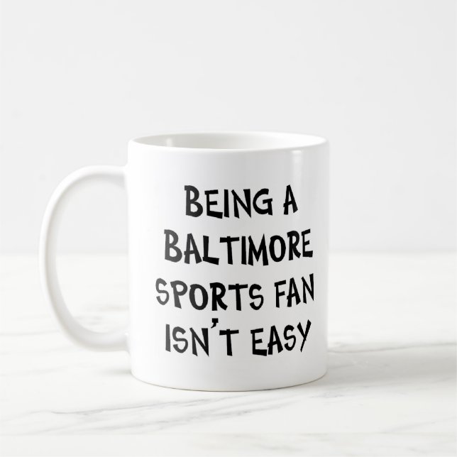 Mug supporter sportif de baltimore, être (Gauche)