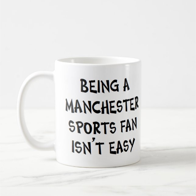Mug supporter sportif de Manchester, étant (Gauche)